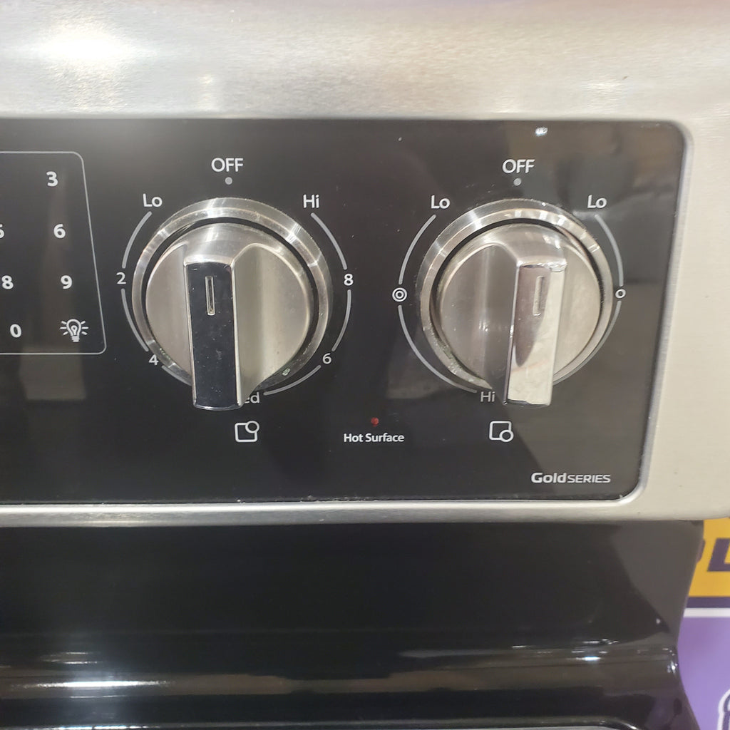 Pictures of Whirlpool Fingerprint Resistant Stainless Steel Glass Top 30 In. 5 Burner Electric 6.4 Cu. Ft. Freestanding Range with True Convection Cooking WFE770H0FZ - Certified Refurbished - Neu Appliance Outlet - Discount Appliance Outlet in Austin, Tx