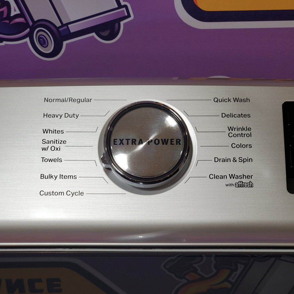 Pictures of Maytag Smart Top Load 5.2 Cu. Ft. Washer with Extra Power Button in White MVW7230HW - Scratch & Dent - Minor - Neu Appliance Outlet - Discount Appliance Outlet in Austin, Tx