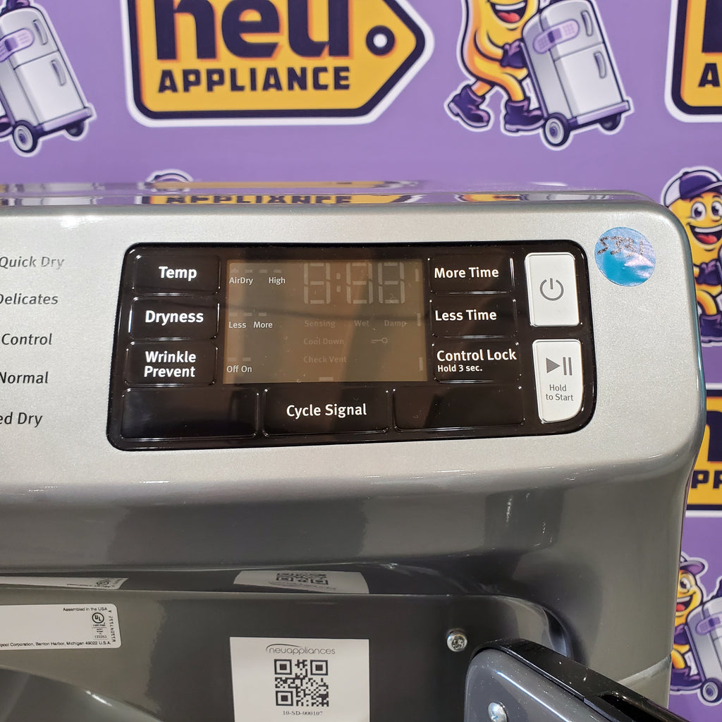 Pictures of Maytag Metallic Slate Front Load 4.8 Cu. Ft. Washer with Extra Power MHW6630HC - New in Box and Maytag 7.3-cu ft Stackable Vented Electric Dryer Energy Star Certified MED5630HC - Scratch & Dent - Minor - Neu Appliance Outlet - Discount Appliance Outlet in Austin, Tx