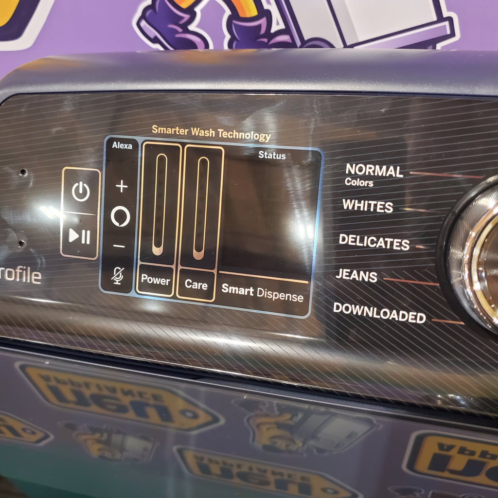 Pictures of GE Sapphire Blue Top Load 5.4 Cu. Ft. Washer with FlexDispense and Smarter Wash Technology PTW900BPTRS - Scratch and Dent (Minor) - Neu Appliance Outlet - Discount Appliance Outlet in Austin, Tx