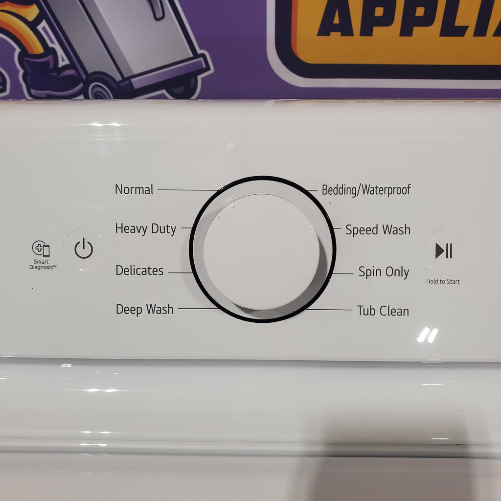 Pictures of LG Top Load 4.1 Cu. Ft. Washer with TurboDrum Technology in White WT6105CW - Certified Refurbished and LG 7.3 Cu. Ft. Electric Rear Control Ultra Large Capacity Dryer in White with Sensor Dry 16109 - DLE6100W - Open Box - Neu Appliance Outlet - Discount Appliance Outlet in Austin, Tx
