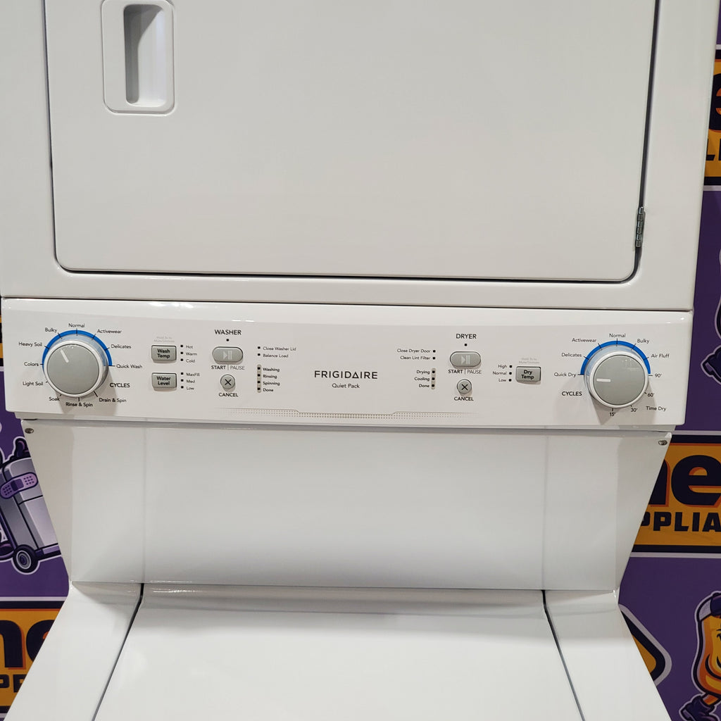 Pictures of Frigidaire Electric Washer/Dryer Laundry Center - 3.9 Cu. Ft Washer and 5.5 Cu. Ft. Dryer FLCE7522AW - Scratch & Dent (Minor) - Neu Appliance Outlet - Discount Appliance Outlet in Austin, Tx