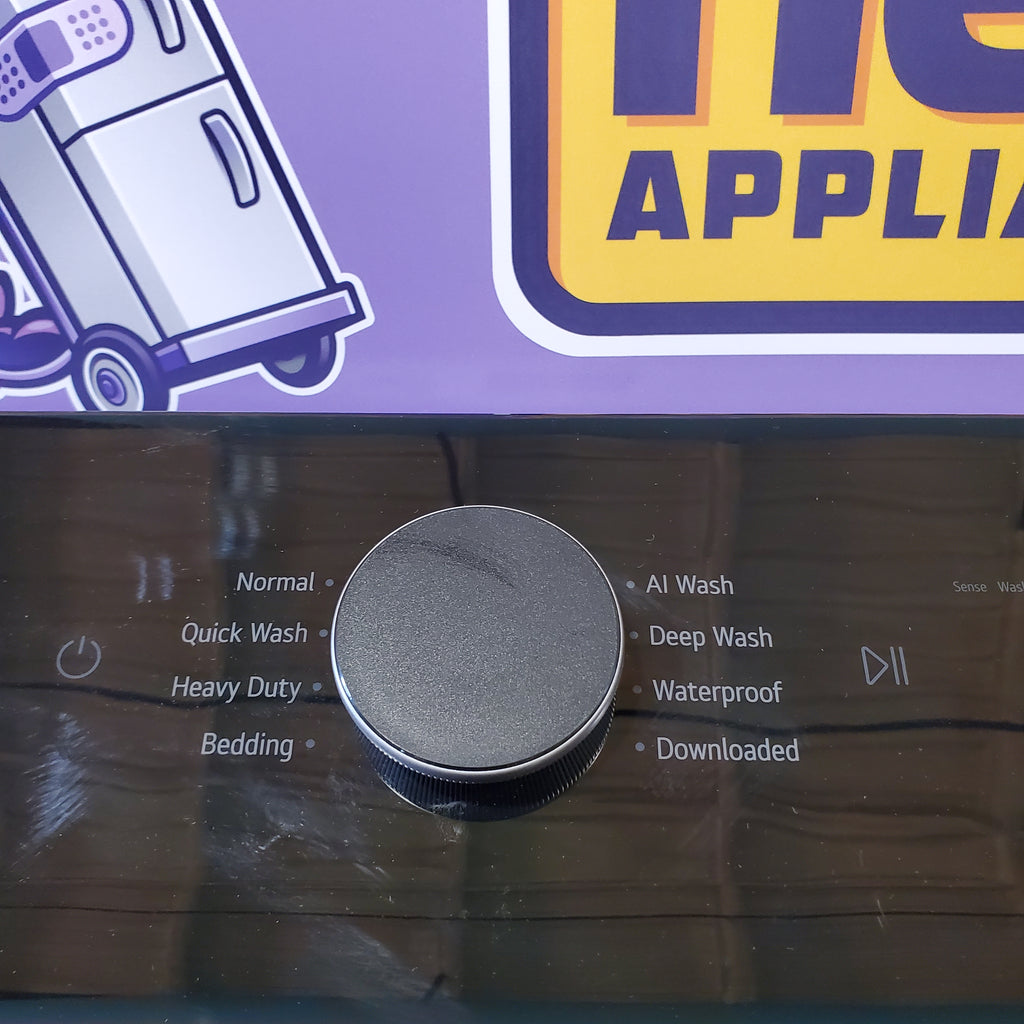 Pictures of LG 5.3 cu. ft. Capacity Top Load Washer with 4-Way® Agitator and EasyUnload™ WT8405CB - Open Box and LG 7.3 cu. ft. Capacity Smart Rear Control Electric Dryer with AI Sensing, EasyLoad™ Door DLE8400BE - Open Box - Neu Appliance Outlet - Discount Appliance Outlet in Austin, Tx