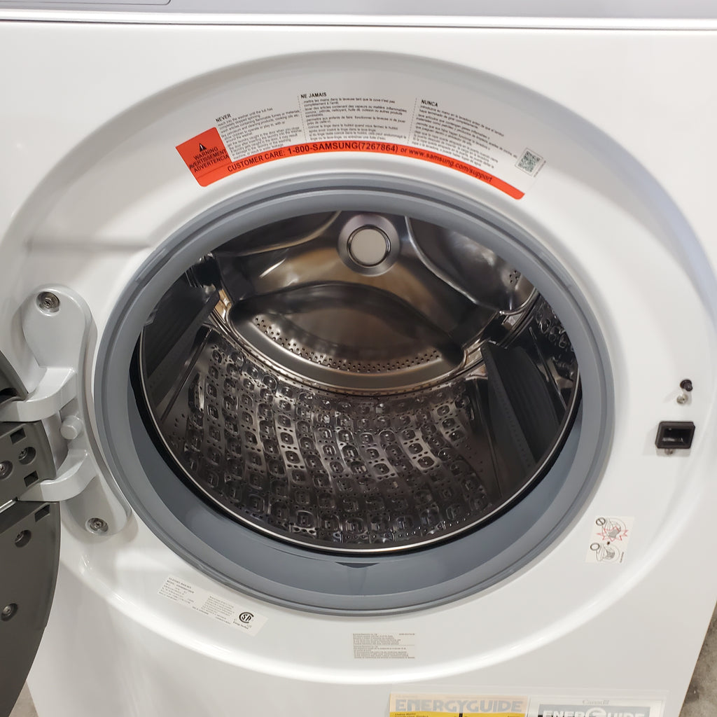 Pictures of Samsung Bespoke White AI Laundry Hub with 4.6 Cu. Ft. Washer with Steam Wash and 7.3 Cu. Ft. Dryer WH46DBH100EWA3 - Scratch and Dent (Minor) - Neu Appliance Outlet - Discount Appliance Outlet in Austin, Tx