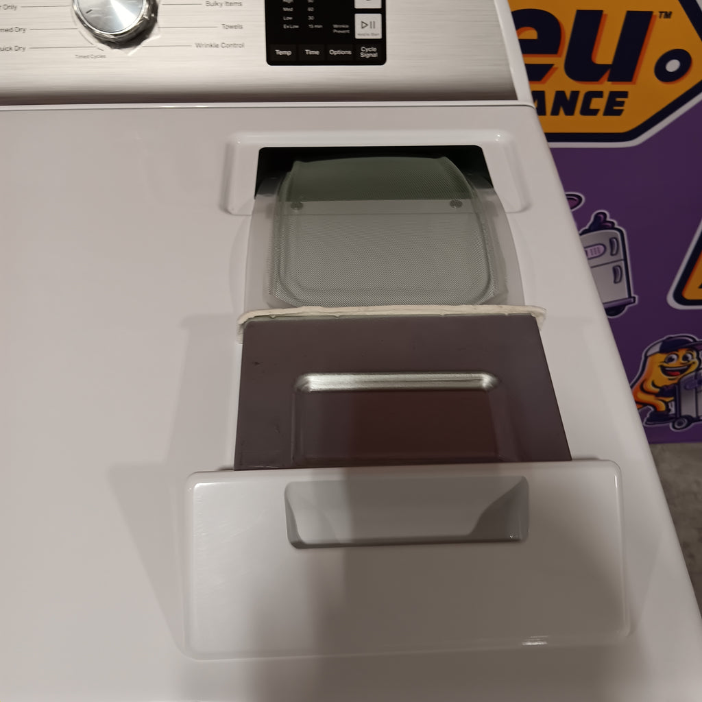 Pictures of Maytag Top Load 4.8 cu ft Washer with Deep Fill and Slow-Close Glass Lid MVW6200KW - Scratch & Dent (Minor) and Maytag 7.0 cu ft Electric Dryer with Moisture Sensing and Quick Dry Cycle 16156 - MED6200KW - Open Box - Neu Appliance Outlet - Discount Appliance Outlet in Austin, Tx