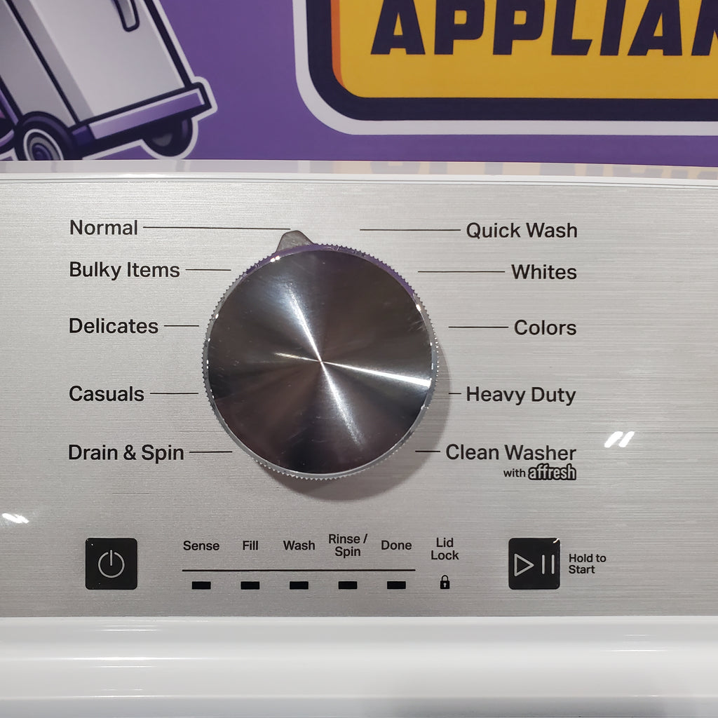Pictures of Maytag 4.5 cu. ft. Capacity Top Load Washer with Power™ Agitator and Deep Fill MVW4505MW - Scratch & Dent (Minor) and Maytag 7.0 cu. ft. Capacity Top Load Electric Wrinkle Prevent Dryer 16119 - MED4500MW - Open Box - Neu Appliance Outlet - Discount Appliance Outlet in Austin, Tx