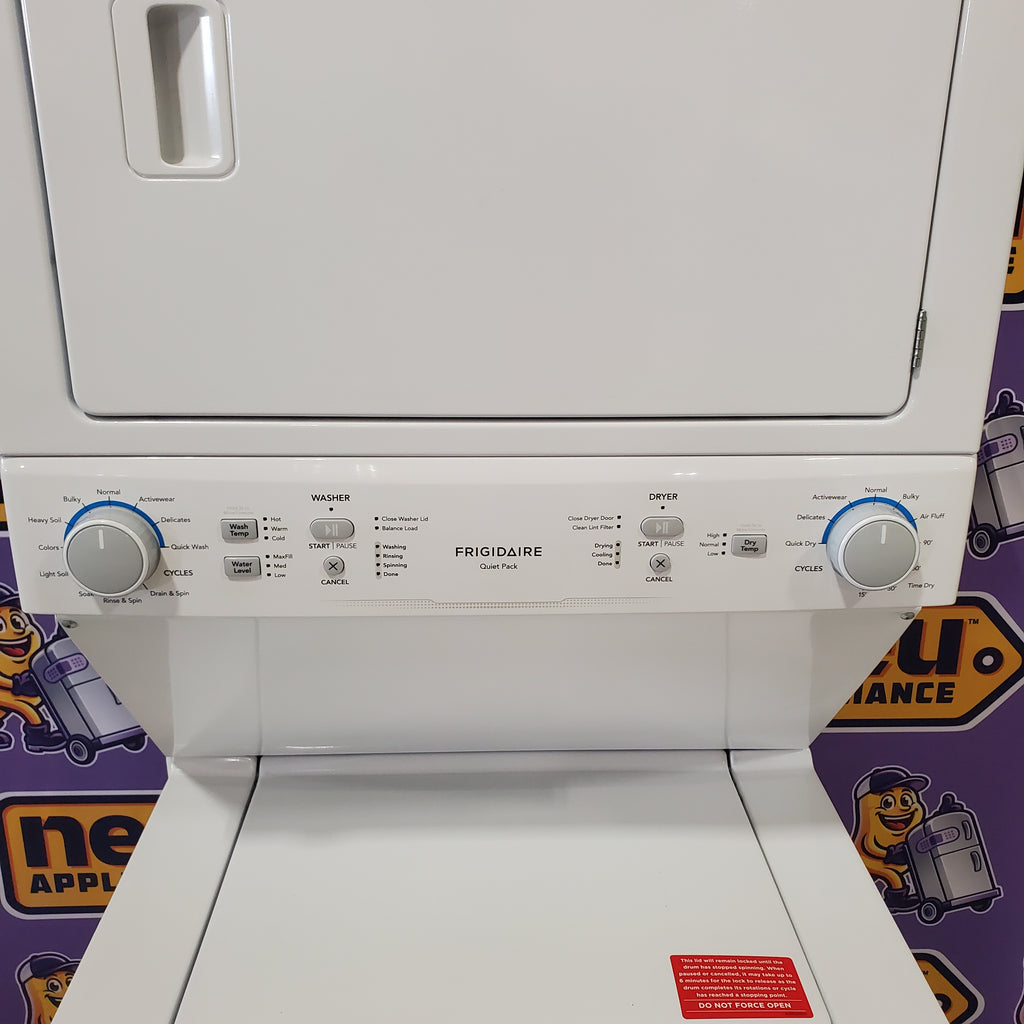 Pictures of Frigidaire White Electric Laundry Center with 3.9 Cu. Ft. Washer and 5.5 Cu. Ft. Dryer FLCE7522AW3 - Certified Refurbished - Neu Appliance Outlet - Discount Appliance Outlet in Austin, Tx