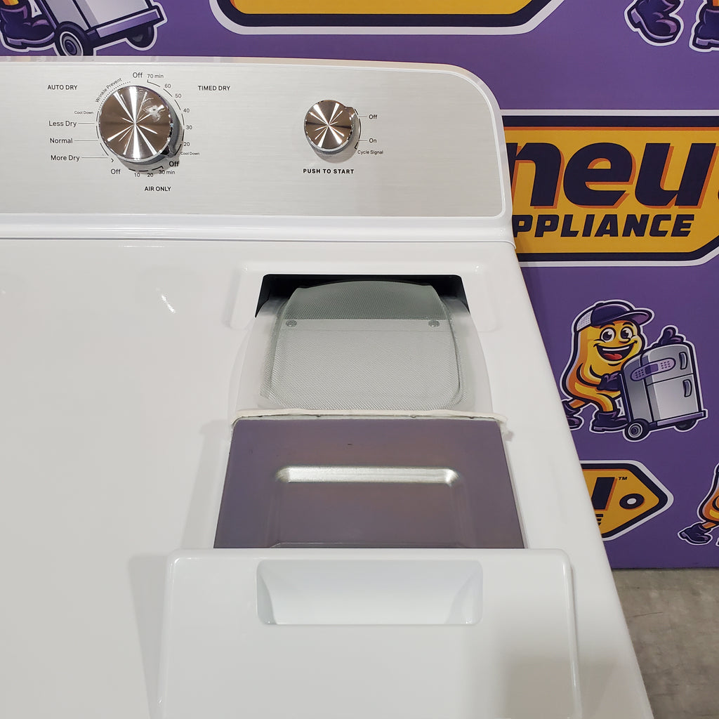 Pictures of MayTag 4.8 cu. ft. Top Load Washer with Extra Power, Built-In Water Faucet MVW5430MW - Scratch & Dent (Minor) and MayTag 7.0 cu. ft. Top Load Electric Wrinkle Prevent Dryer MED4500MW - Certified Refurbished - Neu Appliance Outlet - Discount Appliance Outlet in Austin, Tx
