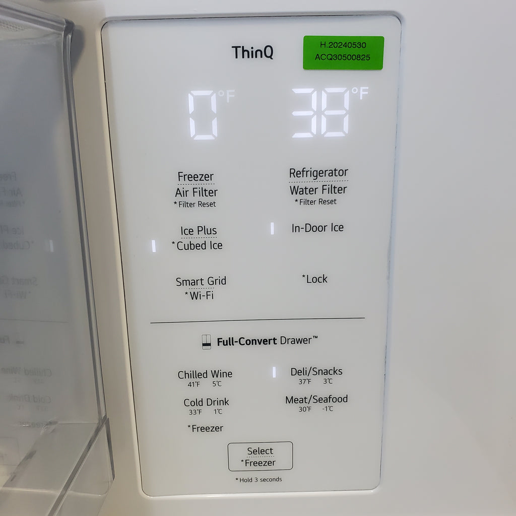 Pictures of LG 29 cu. ft. Smart InstaView® Door-in-Door® Standard-Depth MAX™ 4-Door French Door Refrigerator with MyColor™ 7SD306 - LF29S8365S - Scratch & Dent (Major) - Neu Appliance Outlet - Discount Appliance Outlet in Austin, Tx