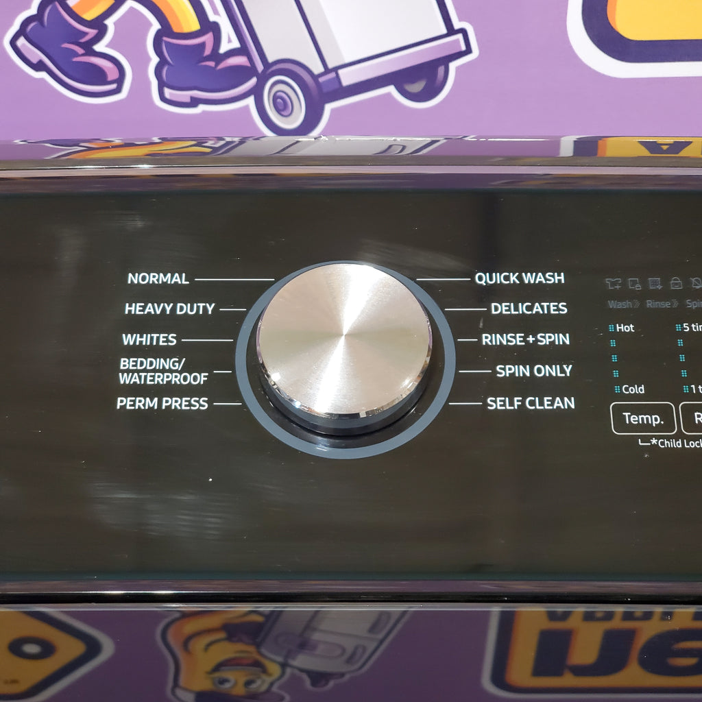 Pictures of Samsung 5.4 cu. ft. Top Load Washer with Active WaterJet in Black Stainless Steel WA54R7200AV - Certified Refurbished - Neu Appliance Outlet - Discount Appliance Outlet in Austin, Tx