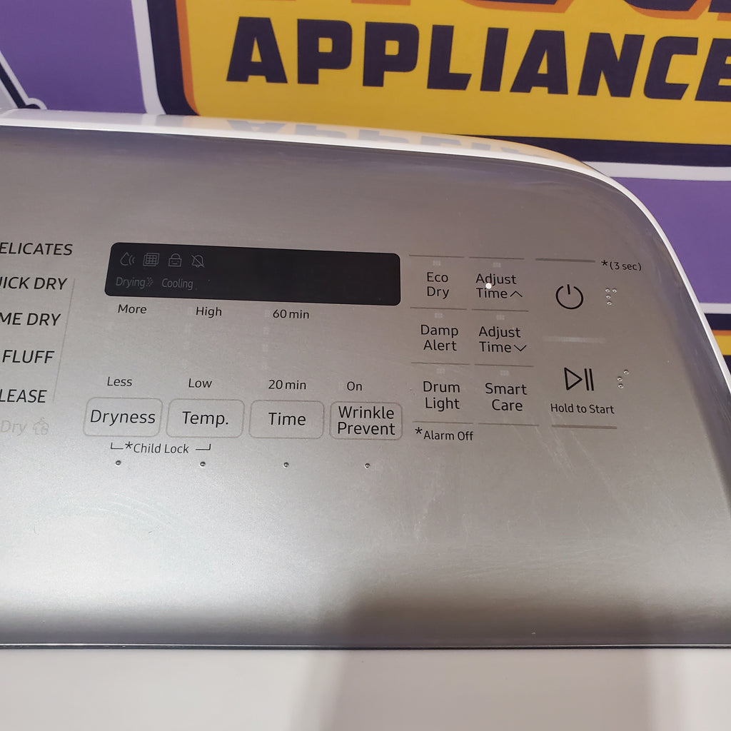 Samsung White Top Load 5.0 Cu. Ft. Washer with Super Speed WA50R5400AW - Certified Refurbished and Samsung White Electric 7.4 Cu. Ft. Dryer with Sensor Dry 16035 - DVE50R5200W - Certified Refurbished