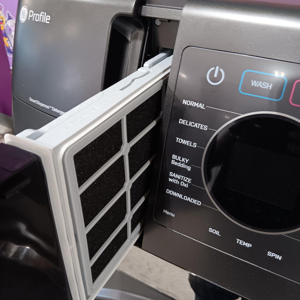 Pictures of GE Profile Energy Star Ultra Fast 4.8 Cu. Ft. Capacity 2-in-1 Washer and Dryer with Ventless Inverter Heat Pump Technology and Pet Hair Removal PFQ97HSPVDS - New in Box - Neu Appliance Outlet - Discount Appliance Outlet in Austin, Tx