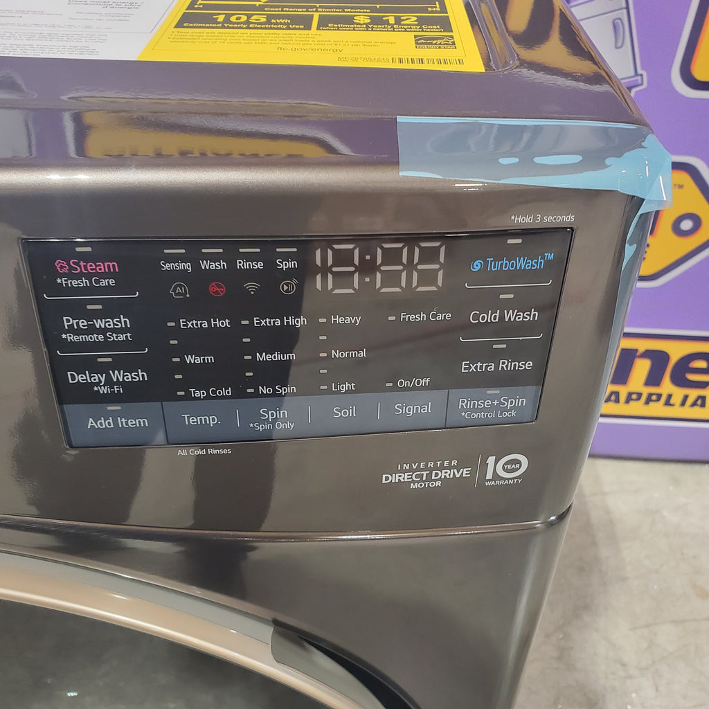 LG Smart Front Load 4.5 Cu. Ft. Washer with TurboWash 360 Technology WM4000HBA - New in Box and LG Smart Wi-Fi Enabled Front Load Electric 7.4 Cu. Ft. Dryer with TurboSteam and Built-In Intelligence 16070 - DLEX4000B - Scratch & Dent (Minor)