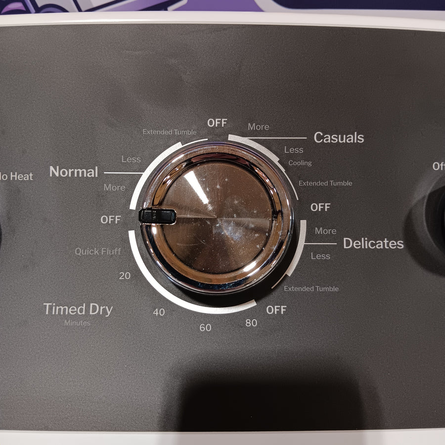 GE 7.2 cu. ft. Capacity Electric Dryer with Up To 120 ft. Venting and Extended Tumble 31134SD193 - GTD48EASWWB - Scratch & Dent (Minor)