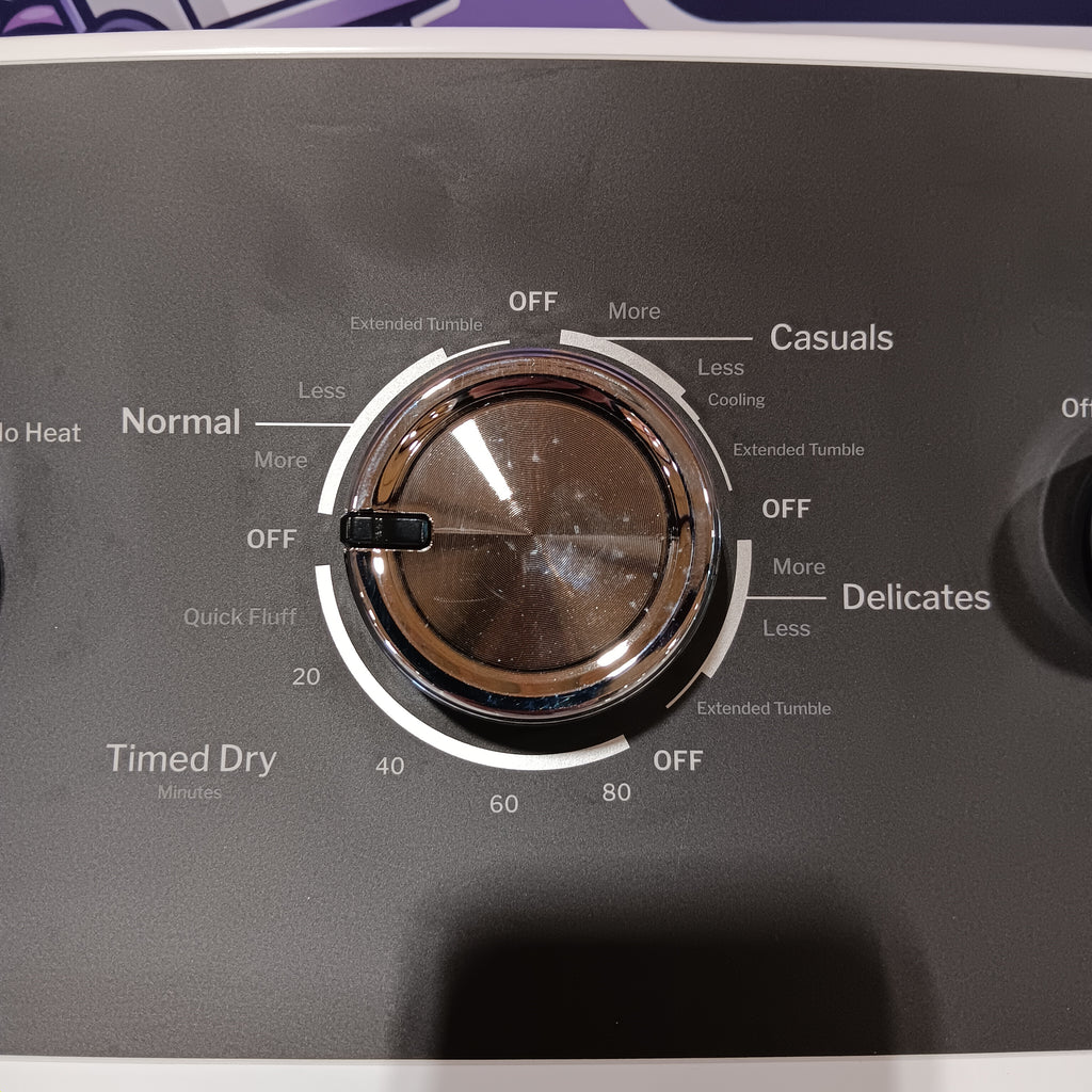 GE 7.2 cu. ft. Capacity Electric Dryer with Up To 120 ft. Venting and Extended Tumble 31134SD193 - GTD48EASWWB - Scratch & Dent (Minor)