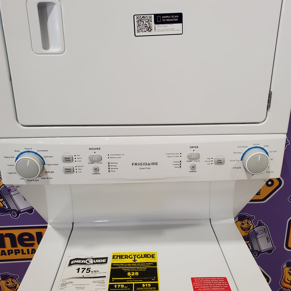 Frigidaire Gas Washer/Dryer Laundry Center - 3.9 Cu. Ft Washer and 5.5 Cu. Ft. Dryer FLCG7522AW - Scratch & Dent (Minor)