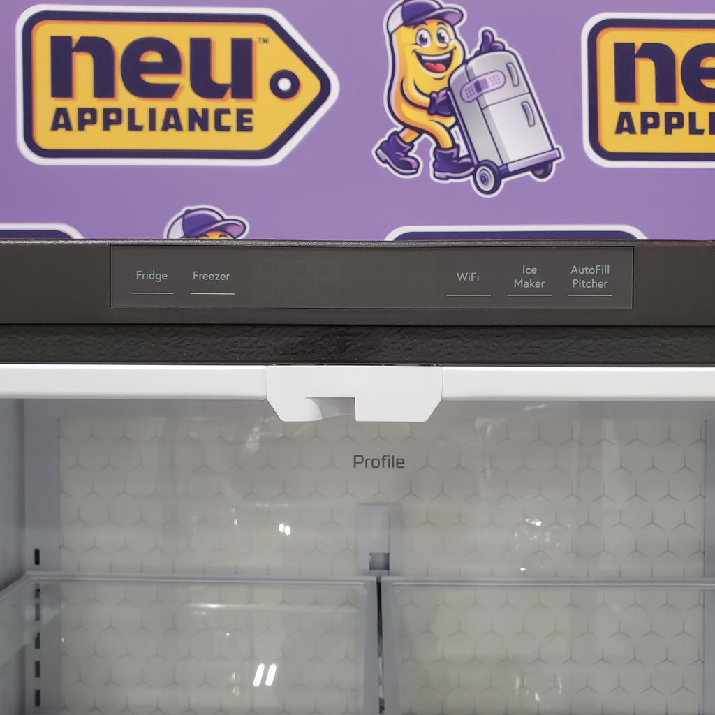 Pictures of GE Profile ENERGY STAR® 22.9 Cu. Ft. Counter-Depth Quad-Door Refrigerator with Dual-Dispense AutoFill Pitcher and Door in Door GE9851 - PHD23BYWFS - New in Box - Neu Appliance Outlet - Discount Appliance Outlet in Austin, Tx