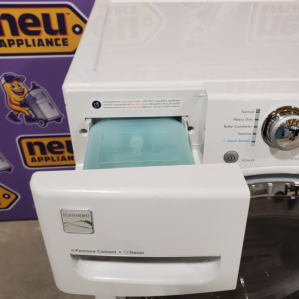 Kenmore 27-Inch 7.4 Cu Ft Electric Dryer Machine with Steam in White 6SD149 - 796.81382410 - Scratch & Dent (Minor)