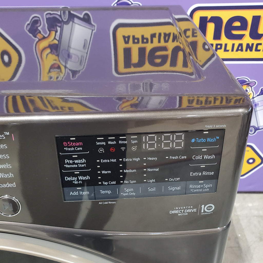 Pictures of LG Front Load 4.5 Cu. Ft. Washer with TurboWash 360 Technology WM4000HBA - New in Box and LG Smart Wi-Fi Enabled Front Load Electric 7.4 Cu. Ft. Dryer with TurboSteam 16149 - DLEX4000B - Scratch & Dent (Minor) - Neu Appliance Outlet - Discount Appliance Outlet in Austin, Tx