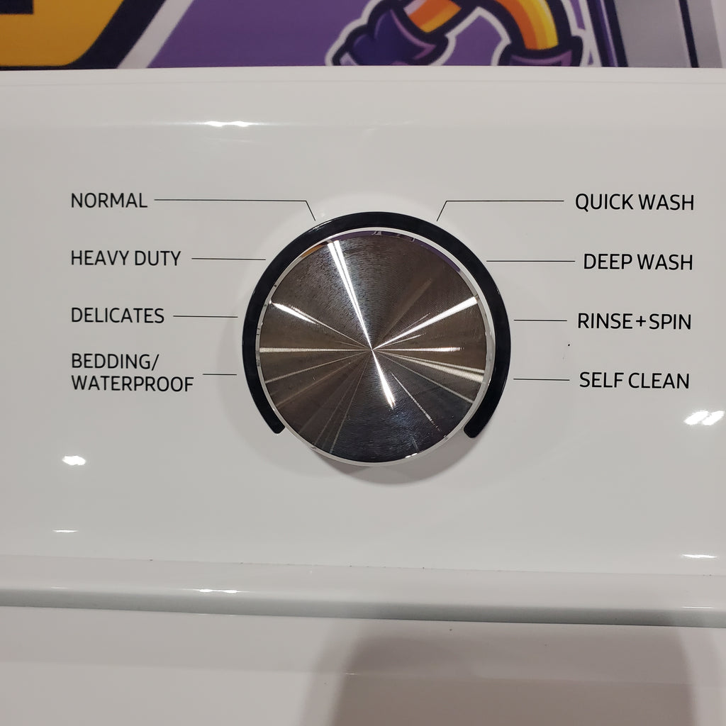 Pictures of Samsung 4.5 cu. ft. Top Load Washer with Vibration Reduction Technology+ in White WA45T3200AW - Open Box and Samsung 7.2 cu. ft. Electric Dryer with Sensor Dry in White 16120 - DVE45T3200W - Open Box - Neu Appliance Outlet - Discount Appliance Outlet in Austin, Tx