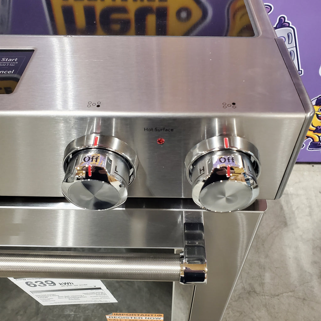 Pictures of KitchenAid 30-Inch 4-Element Electric Downdraft Slide-In Range in Stainless Steel 24SD035 - KSEG950ESS - Open Box - Neu Appliance Outlet - Discount Appliance Outlet in Austin, Tx