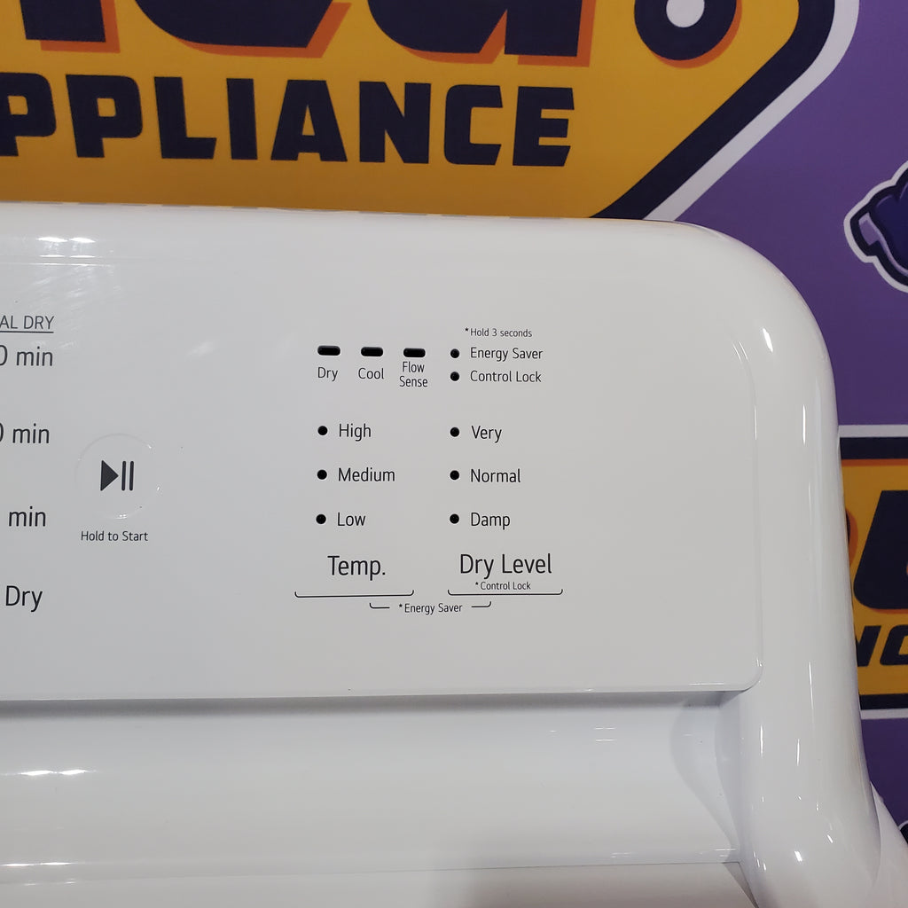 LG 4.3 cu. ft. Capacity Top Load Washer with TurboDrum™ Technology and Impeller WT6100CW - New in Box and LG 7.3 Cu. Ft.  Electric Rear Control Ultra Large Capacity Dryer in White with Sensor Dry 16083 - DLE6100W - Certified Refurbished