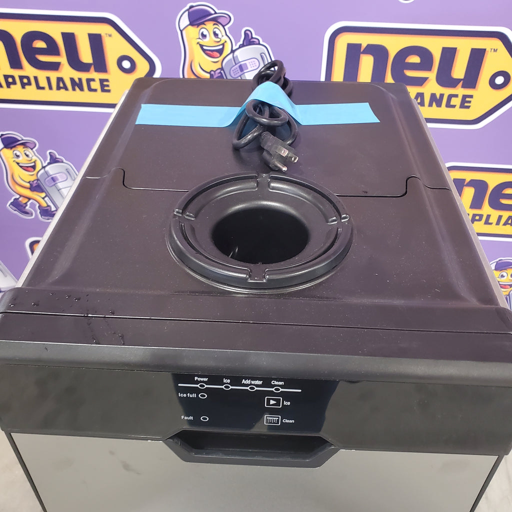 Hooure 15.65 in. Stainless Steel 80 lb. /24 H Freestanding Countertop Ice Maker Full Size Ice Cubes with 20 lbs. Ice Storage 25SD122 - JRKL25 - Scratch & Dent (Minor)