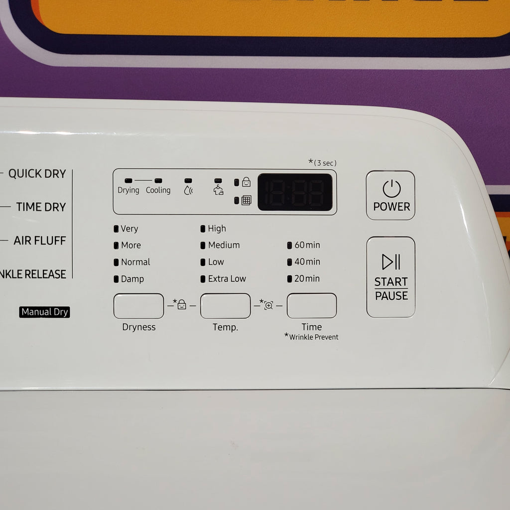 Samsung 4.5 cu. ft. Top Load Washer with Vibration Reduction Technology+ in White WA45T3200AW - Certified Refurbished and Samsung 7.2 cu. ft. Electric Dryer with Sensor Dry in White 16061 - DVE45T3200W - Open Box