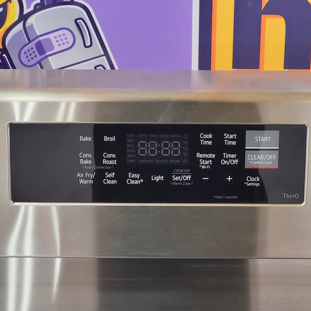 Pictures of LG 6.3 cu. ft. Smart Wi-Fi Enabled ProBake Convection® Electric Range with Air Fry & EasyClean® LREN6323YE - Open Box - Neu Appliance Outlet - Discount Appliance Outlet in Austin, Tx