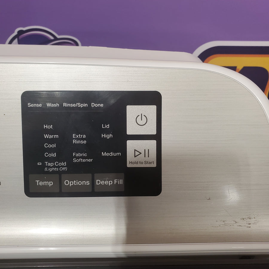 Maytag Top Load 4.8 cu ft Washer with Deep Fill and Slow-Close Glass Lid MVW6200KW - Scratch & Dent (Moderate) and Maytag 7.0 cu ft Electric Dryer with Moisture Sensing and Quick Dry Cycle T8713 - MED6200KW - Scratch & Dent (Minor)