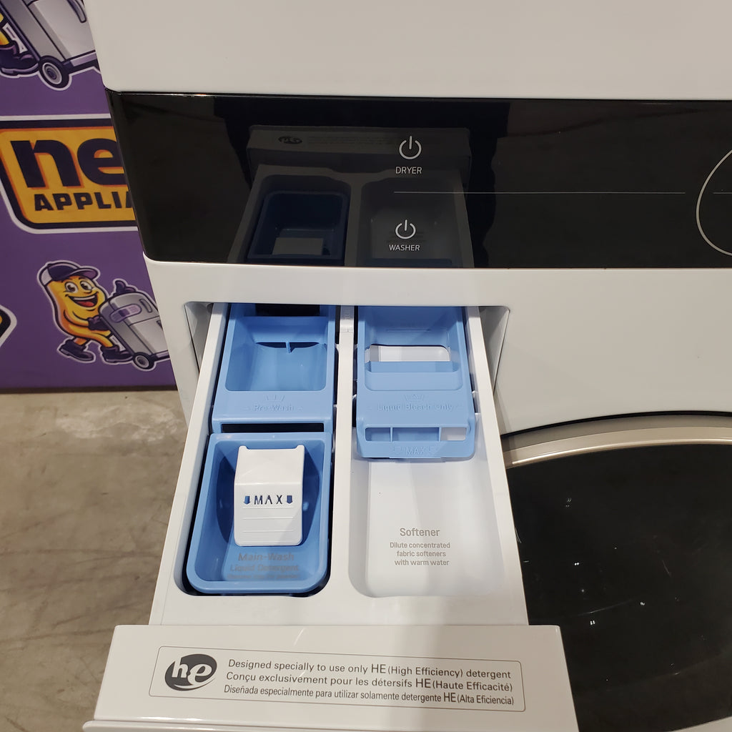 Pictures of LG Front Load Wash Tower with Center Control 4.5 Cu. Ft. Washer and 7.4 Cu. Ft. Dryer 5SD185 - WKE100HWA - Scratch & Dent (Minor) - Neu Appliance Outlet - Discount Appliance Outlet in Austin, Tx