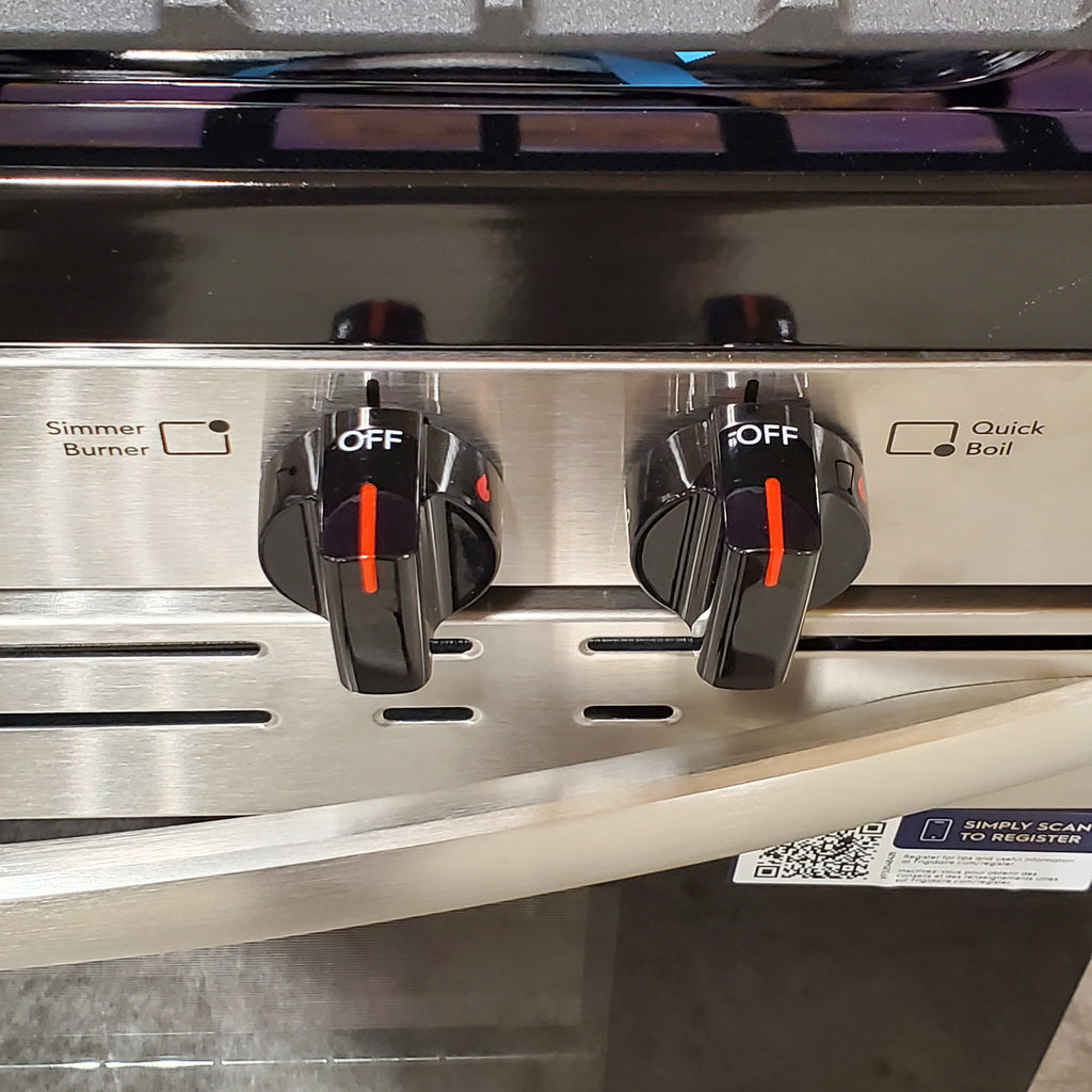 Frigidaire 5 Burner Gas Range with Even Baking Technology in Stainless Steel 4SD483 - FCRG3052BS - Scratch & Dent (Minor)