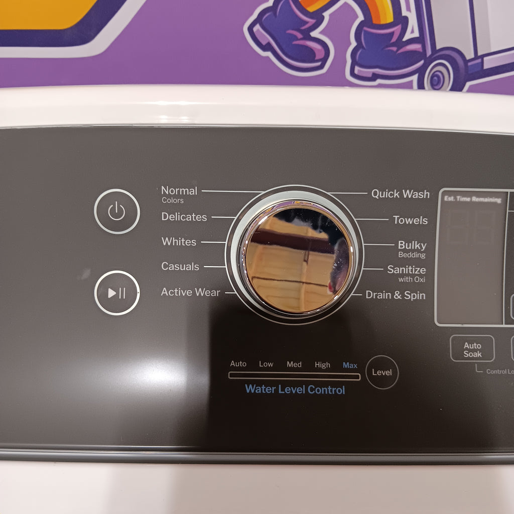 GE 4.5 cu. ft. Top Load Washer with Water Level Control GTW585BSVWS - New in Box and GE Electric 7.4 Cu. Ft. Front Load Dryer with Sensor Dry in White GTD58EBSVWS - Open Box