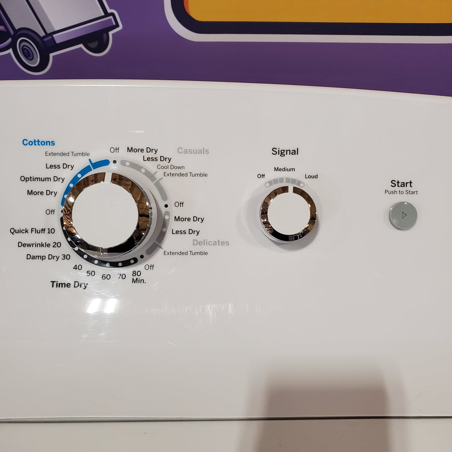 GE White Top Load 4.0 Cu. Ft. Capacity Washer with Stainless Steel Wash Basket GTW325ASWWW - New in Box and GE White Electric 7.2 Cu. Ft. Dryer with Aluminized Alloy Drum 16211 - GTD42EASJWW - Certified Refurbished