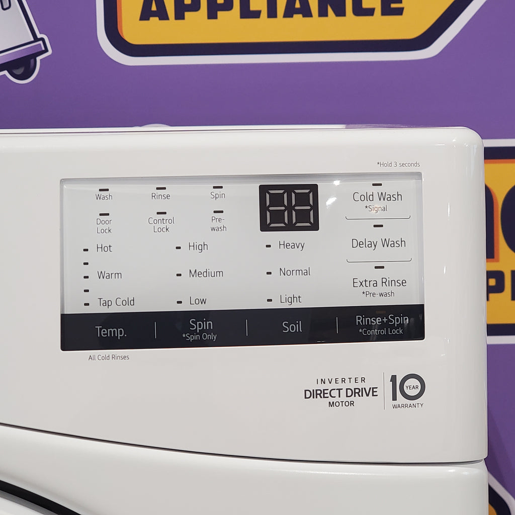 Pictures of LG White Ultra Large Capacity Front Load 4.5 Cu. Ft. Washer with ColdWash Technology WM3400CW - Scratch and Dent (Minor) - Neu Appliance Outlet - Discount Appliance Outlet in Austin, Tx