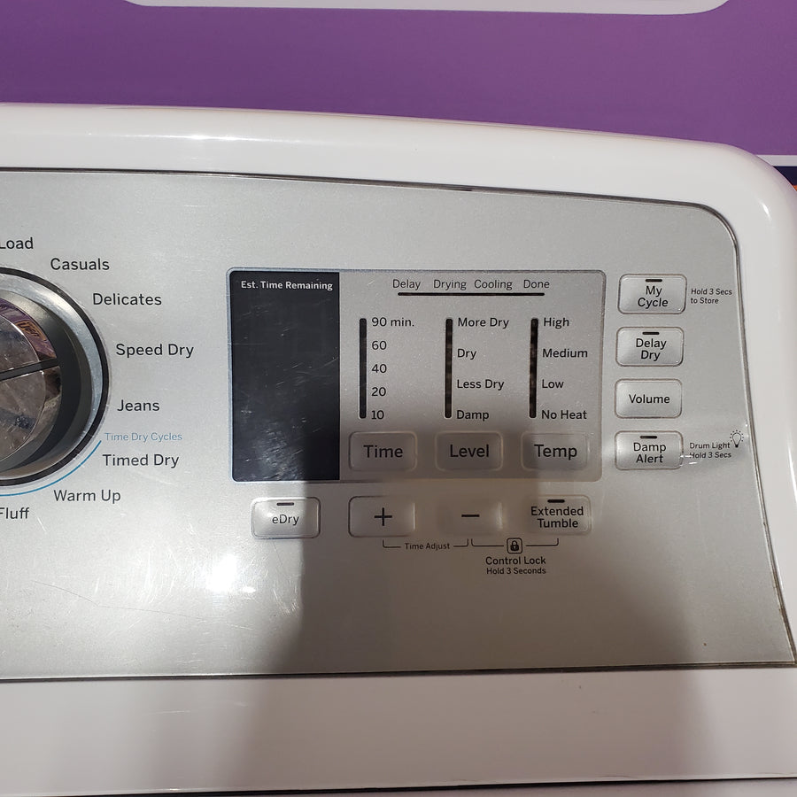 GE® 4.6 cu. ft. Capacity Washer with Stainless Steel Basket GTW680BSJWS - Certified Refurbished and GE® ENERGY STAR® 7.4 cu. ft. Capacity Aluminized Alloy Drum Electric Dryer with Sensor Dry GTD65EBSJWS - Certified Refurbished