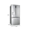 LG 22 cu. ft. 30" Wide French Door Refrigerator with Water Dispenser in Stainless Steel LFDS22520S - Scratch & Dent (Minor)