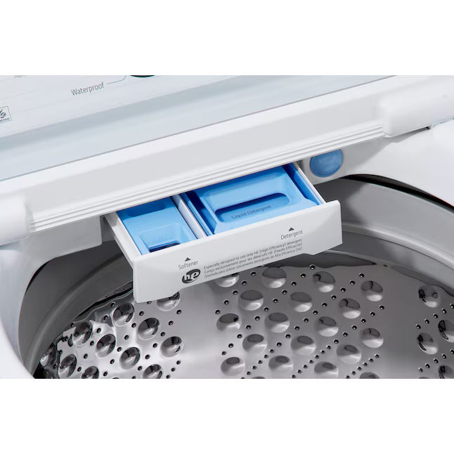LG White Top Load 5.0 Cu. Ft. Mega Capacity Washer with TurboDrum Technology 3511217 - WT7150CW - Certified Refurbished