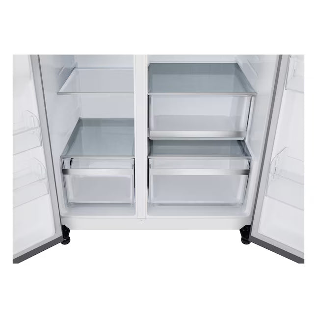 LG 27 cu. ft. Smart Side-by-Side Refrigerator with Smooth Touch Ice & Water Dispenser LL27T3530S - Scratch & Dent (Minor)