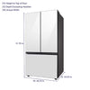 Pictures of Samsung Bespoke White Glass 3 Door French Door 30 Cu. Ft. Refrigerator with Beverage Center 3SD744 - RF30BB660012 - Scratch & Dent (Minor) - Neu Appliance Outlet - Discount Appliance Outlet in Austin, Tx