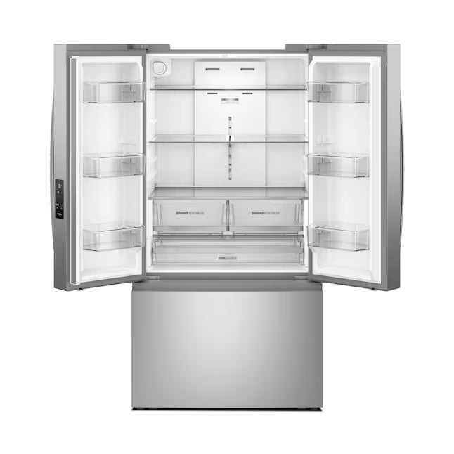 Whirlpool French Door 31 Cu. Ft. Refrigerator with Total Coverage Cooling in Fingerprint Resistant Stainless Steel WRFF3136SZ - Scratch & Dent (Moderate)