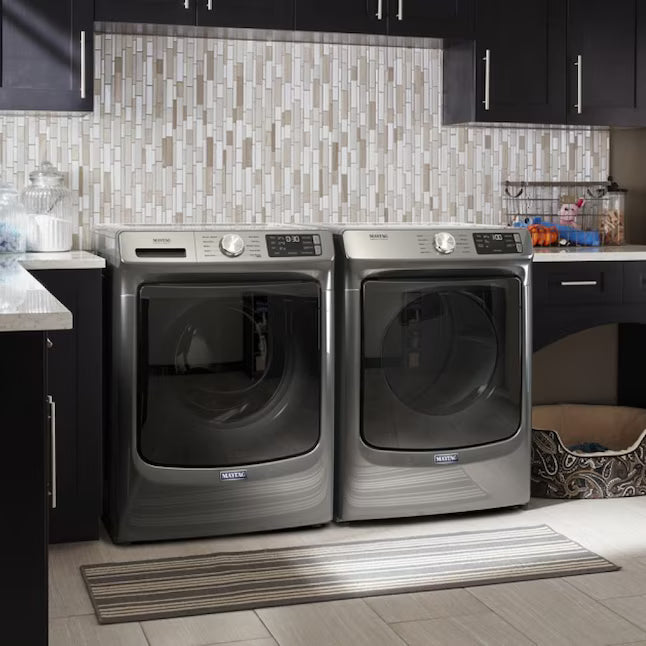 Maytag 4.5-cu ft High Efficiency Stackable Steam Cycle Front-Load Washer MHW5630HC - Open Box and Maytag 7.3-cu ft Stackable Vented ENERGY STAR Electric Dryer MED5630HC - Scratch & Dent (Minor)