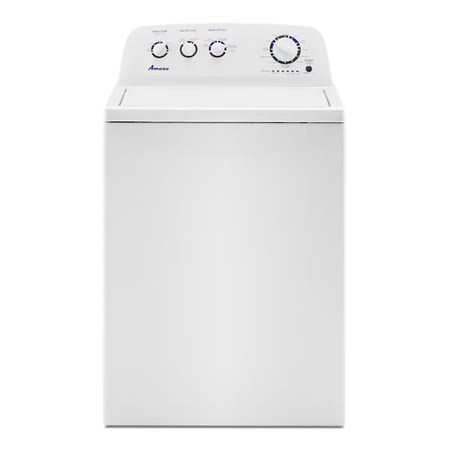 Amana Top Load 3.8 Cu. Ft. Washer with High Efficiency Agitator in White 22132SD124 - NTW4519JW - Scratch & Dent (Minor)
