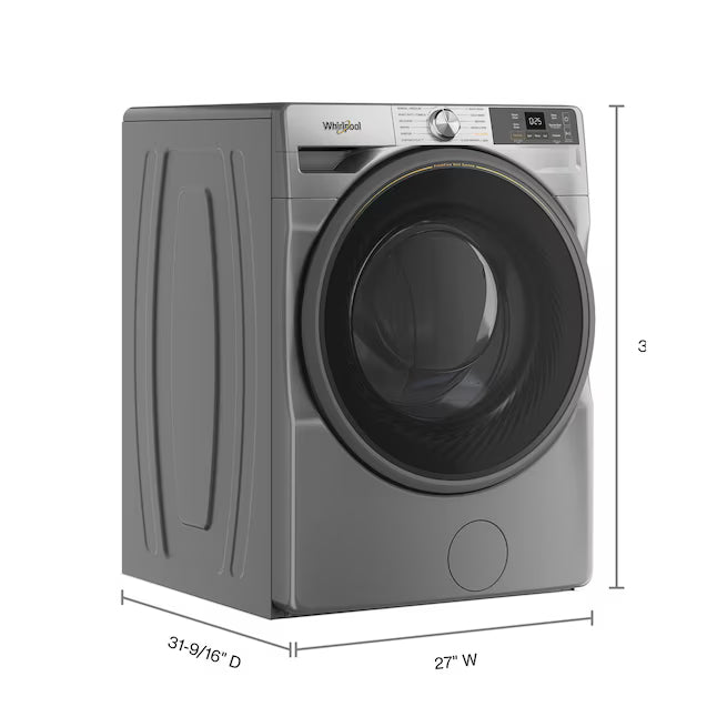Whirlpool 4.5 cu. ft. Smart Front Load ENERGY STAR® Washer with FreshFlow™ Vent System WFW5720RR - Scratch & Dent (Minor) and Whirlpool 7.4 cu. ft. 240-Volt Stackable Electric Vented Dryer with Steam Refresh WED90HEFC - Certified Refurbished