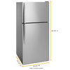 Pictures of Whirlpool 30" Wide 18.2 cu. ft. Top Freezer Refrigerator in Monochromatic Stainless Steel 3SD667 - WRT318FZDM - Open Box - Neu Appliance Outlet - Discount Appliance Outlet in Austin, Tx