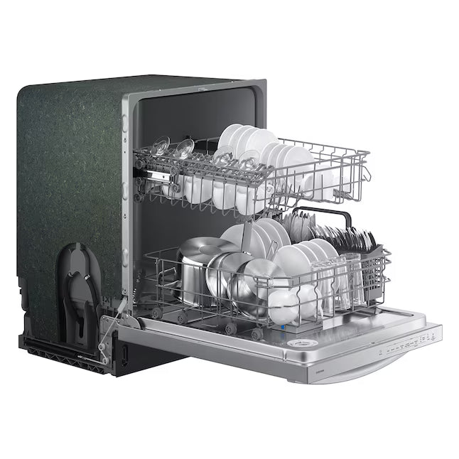 Samsung Top Control Built-In Hybrid Stainless Steel Tub Dishwasher with Height-Adjustable Rack, 53 dBA in Stainless Steel 22136SD250 - DW80CG4021SR - Scratch & Dent (Minor)