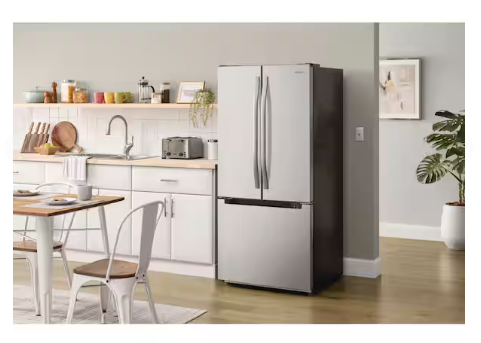 Vissani 30 in. 18.4 cu. ft. Standard-Depth French Door Bottom Freezer Refrigerator in Fingerprint Resistant Stainless Steel LookMDFDBM18SS6 - Scratch & Dent (Moderate)