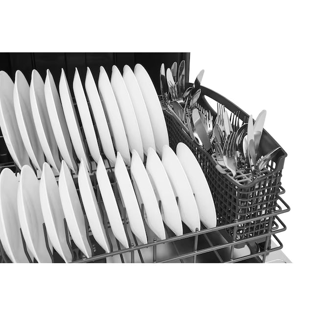 Frigidaire Gallery 24-in Top Control Built-in Dishwasher, OrbitClean Wash System, 51-Decibel in Stainless Steel GDHH4527AF - Scratch & Dent (Moderate)