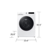 Pictures of Samsung 24 in. 2.5 cu. ft. Compact Front Load Washer in White with AI Smart Dial and Super Speed Wash 251313SD1072 - WW25B6900AW - Scratch & Dent (Major) - Neu Appliance Outlet - Discount Appliance Outlet in Austin, Tx