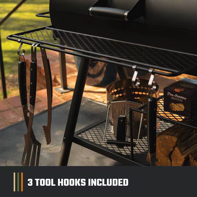 Oklahoma Joe's Highland 879-Sq. in Black Horizontal Charcoal Smoker 22521695 - 24203001 - Certified Refurbished